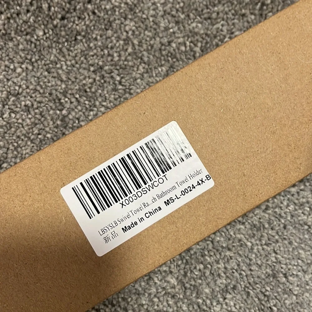 Wall mounted black towel bar with 4 arms🤩 BNIB
